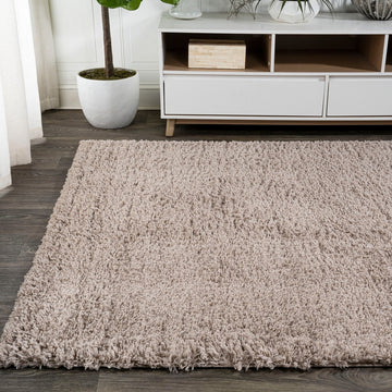 Groovy Solid Shag Area Rug